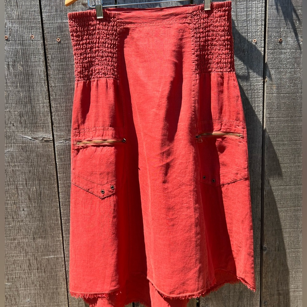 Linen A-Line Skirt
